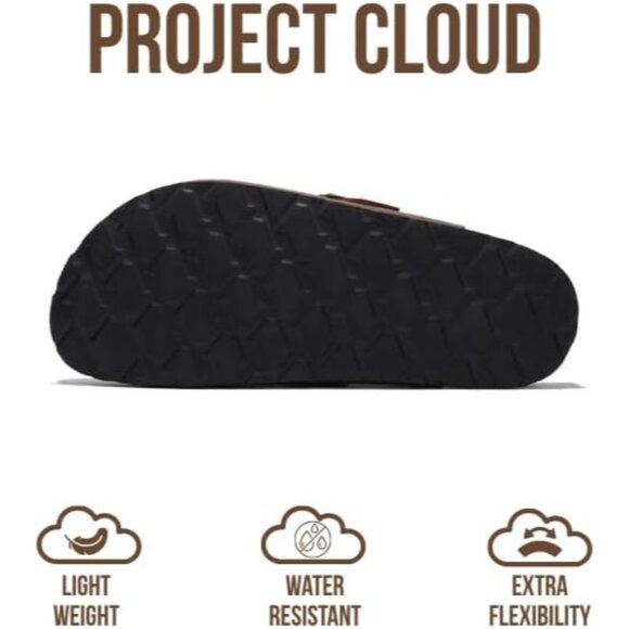 Genuine Leather Footbed Clogs for Women - Memory Foam Arch Support Slippers for - Picture 4 of 8